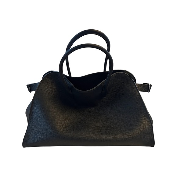 The Row Soft Margaux 17 - Black Grained Leather - Picture 3 of 13